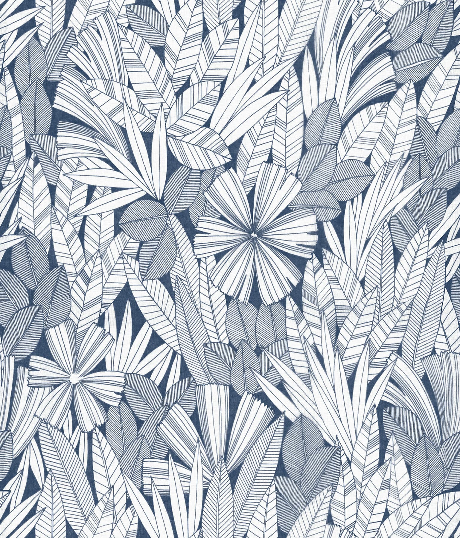 Bannon Blue Leaves Wallpaper