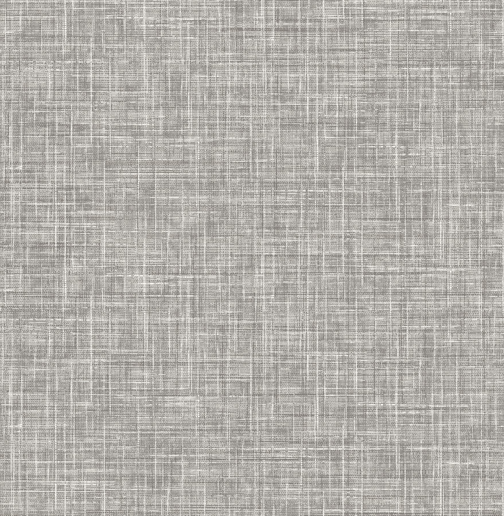 Emerson Grey Faux Linen Wallpaper