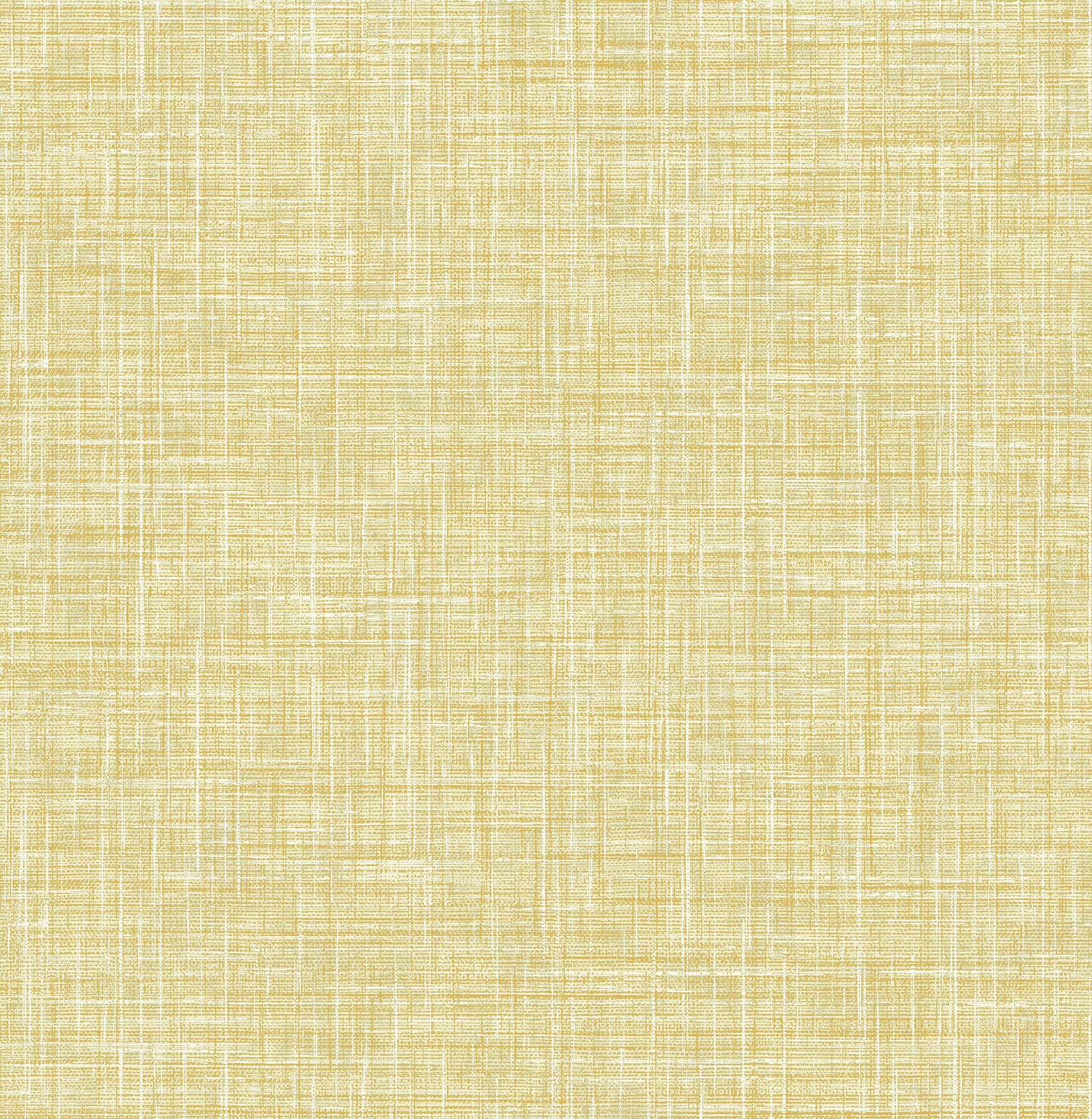 Emerson Yellow Faux Linen Wallpaper