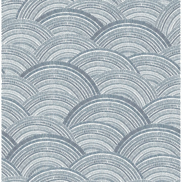 Encircle Indigo Geometric Wallpaper