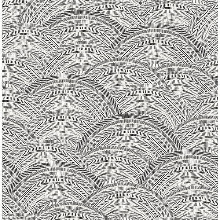 Encircle Black Geometric Wallpaper