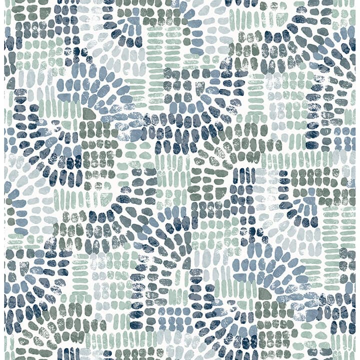 Wanderer Blueberry Mosaic Wallpaper