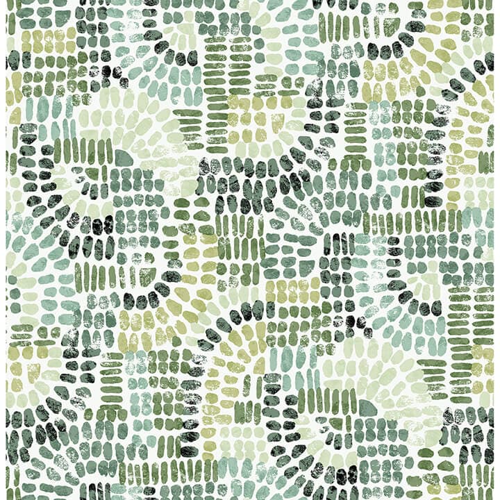 Wanderer Evergreen Mosaic Wallpaper
