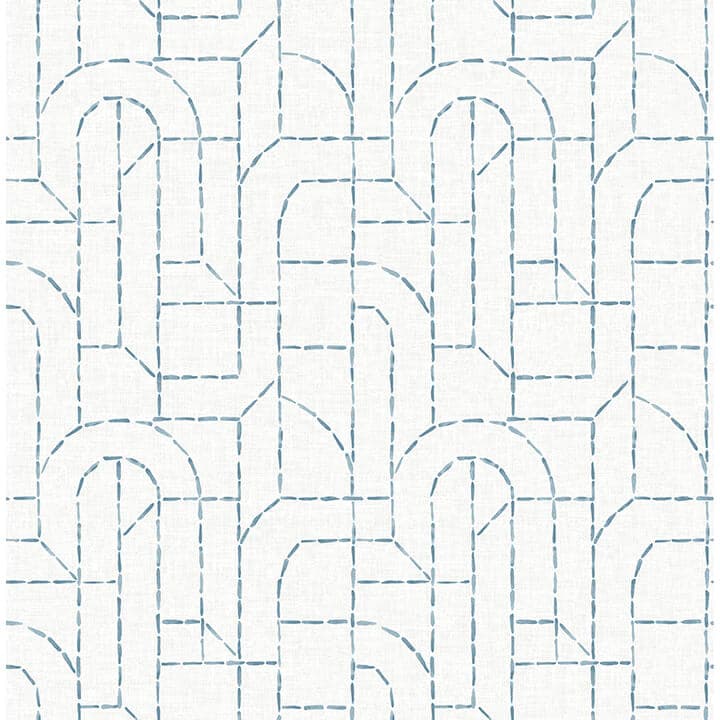 Integrity Blue Arched Outlines Wallpaper