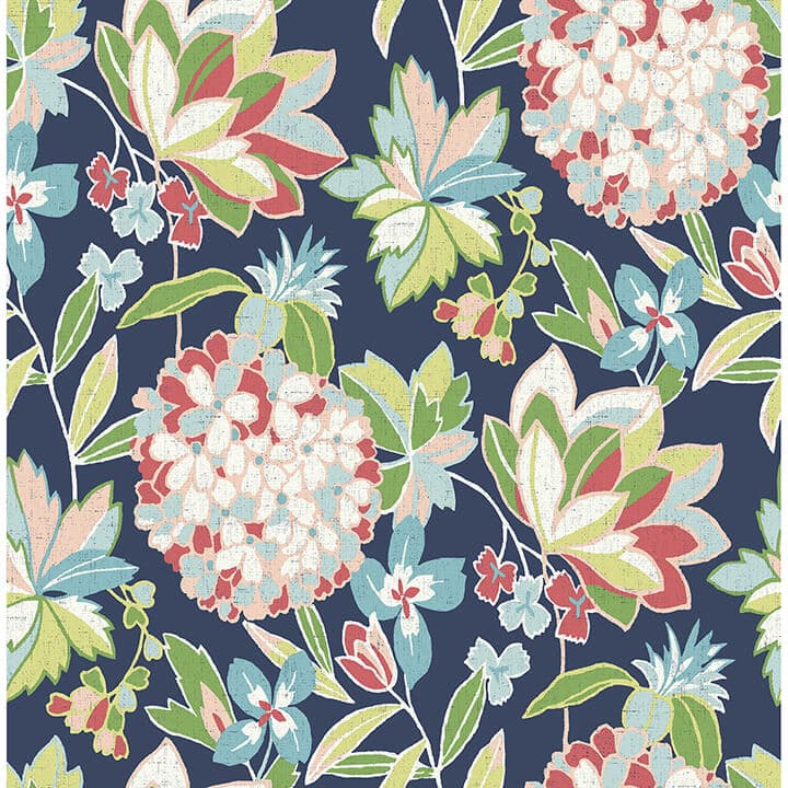 Valdivian Fuchsia Floral Wallpaper