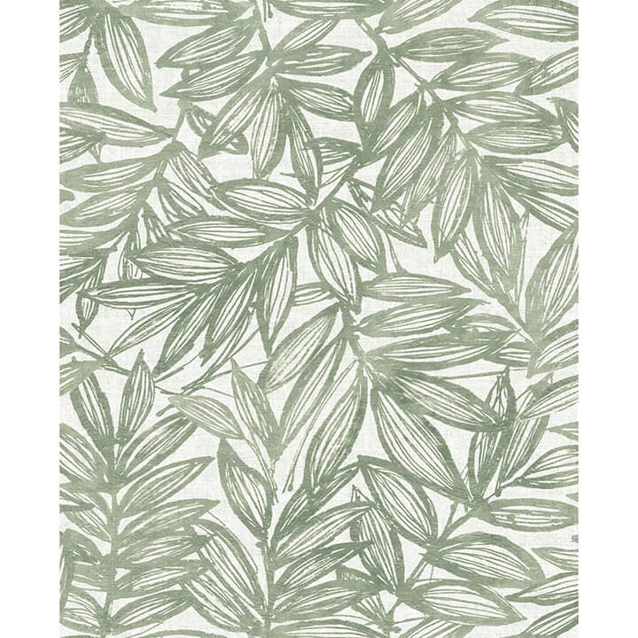 Rhythmic Sage Leaf Wallpaper
