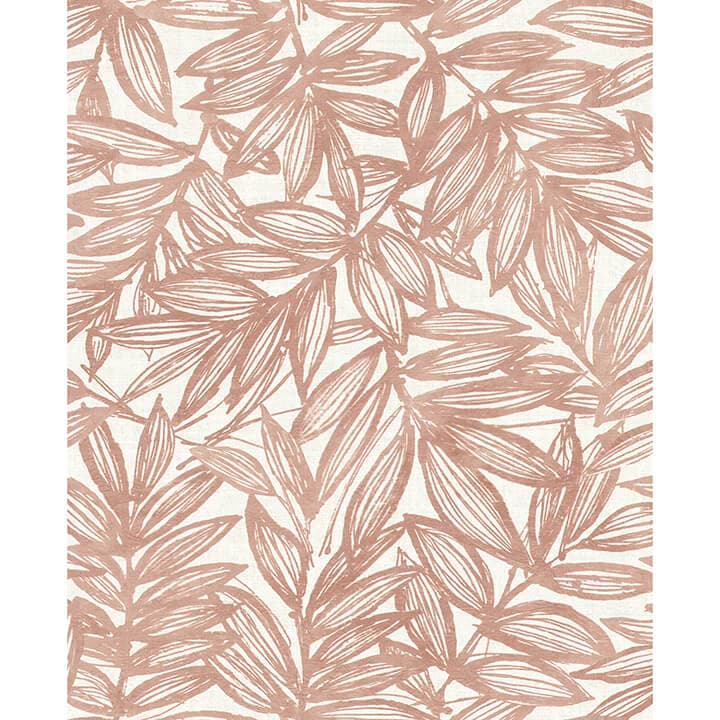 Rhythmic Coral Leaf Wallpaper