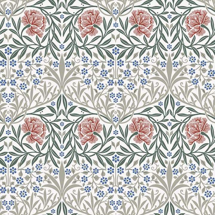 Oxford Union Pink Floral Vines Wallpaper