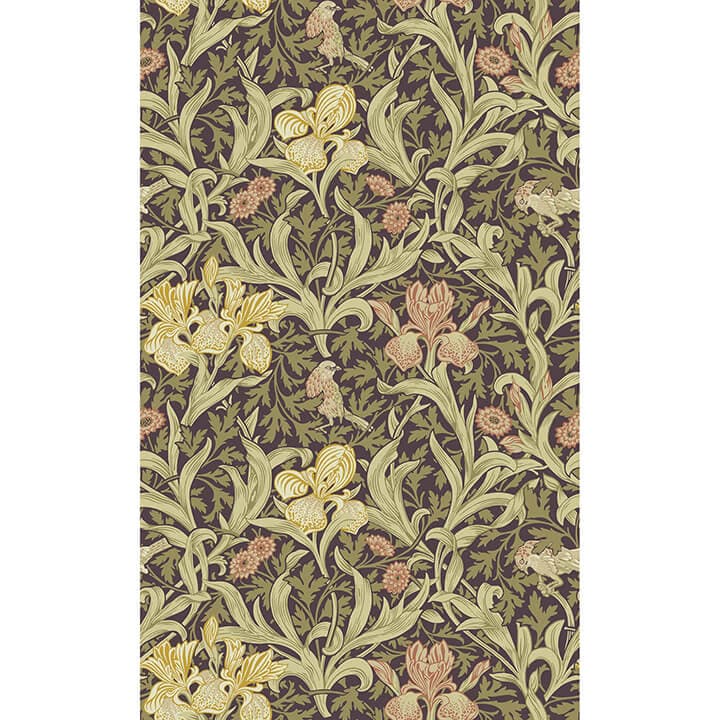 Iris Plum Wild Gardens Wallpaper