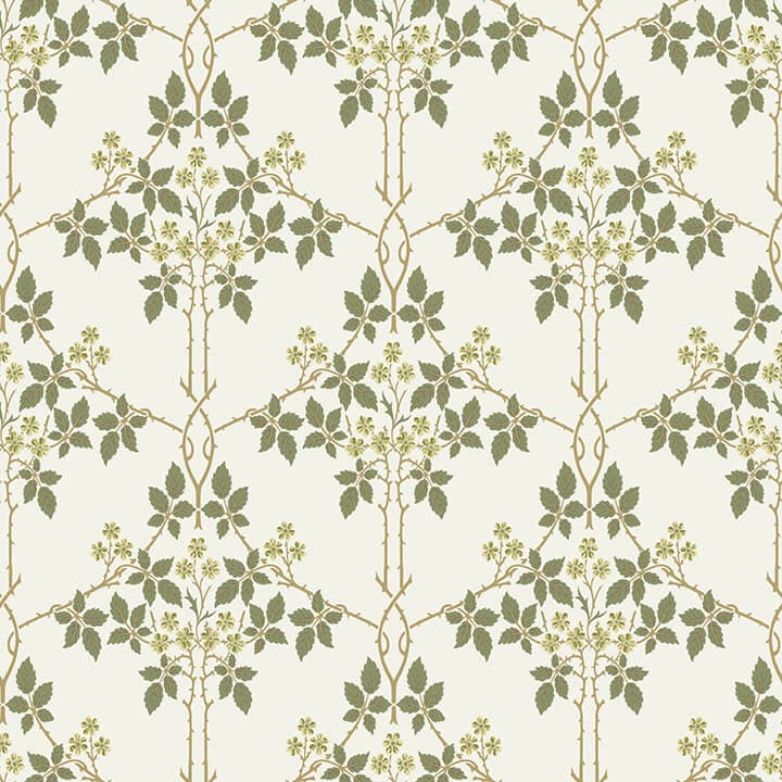 Blackberry Chartreuse Vine Trellis Wallpaper