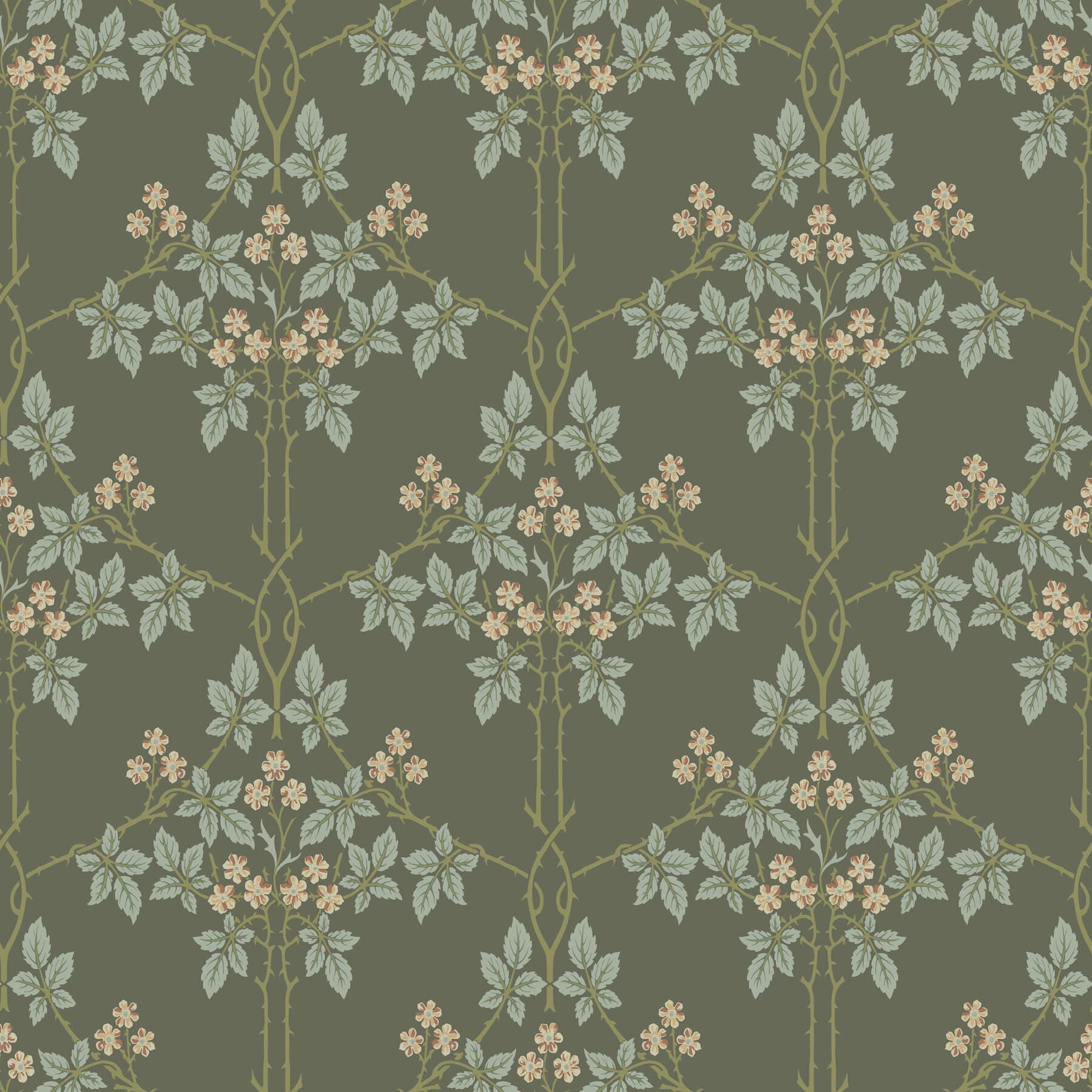Blackberry Grey Vine Trellis Wallpaper