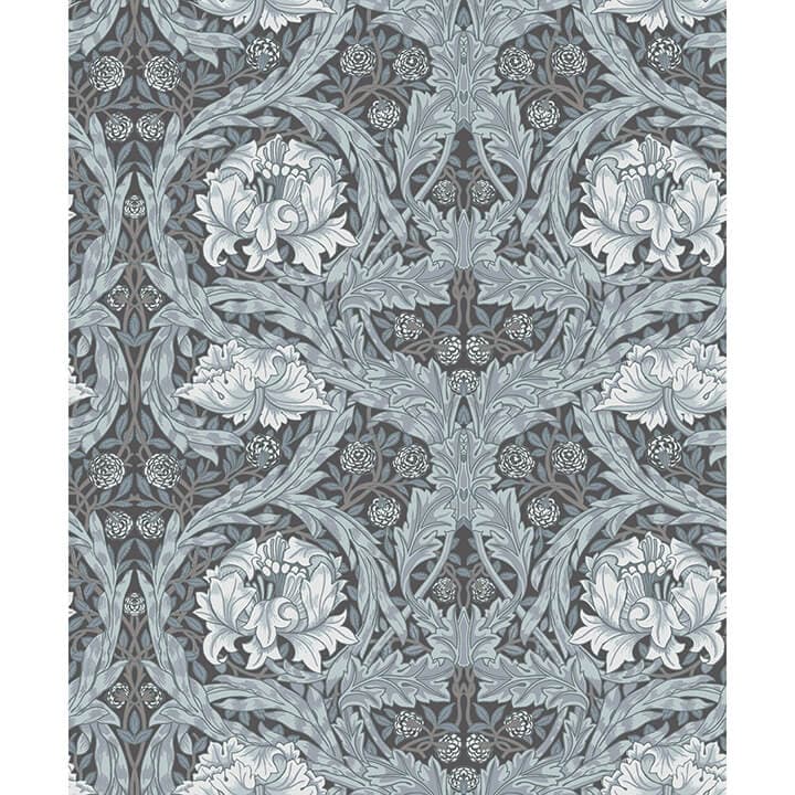 African Marigold Dark Blue Floral Wallpaper