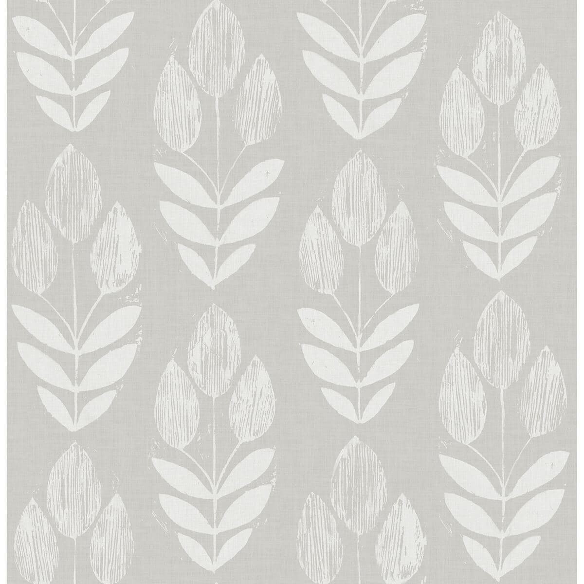 Garland Grey Block Tulip Wallpaper