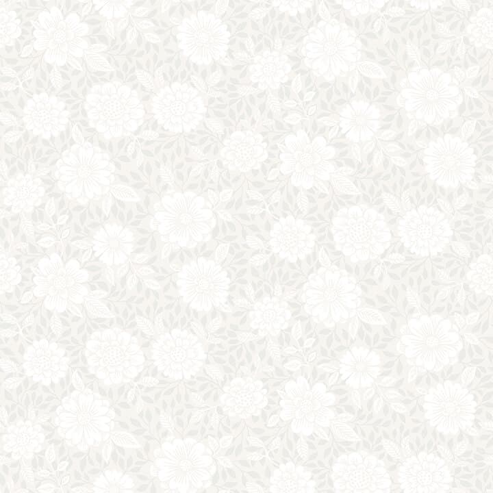Lizette Light Grey Charming Floral Wallpaper