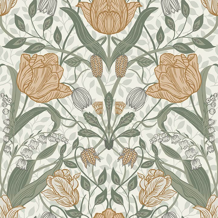 Fillippa Green Tulip Wallpaper