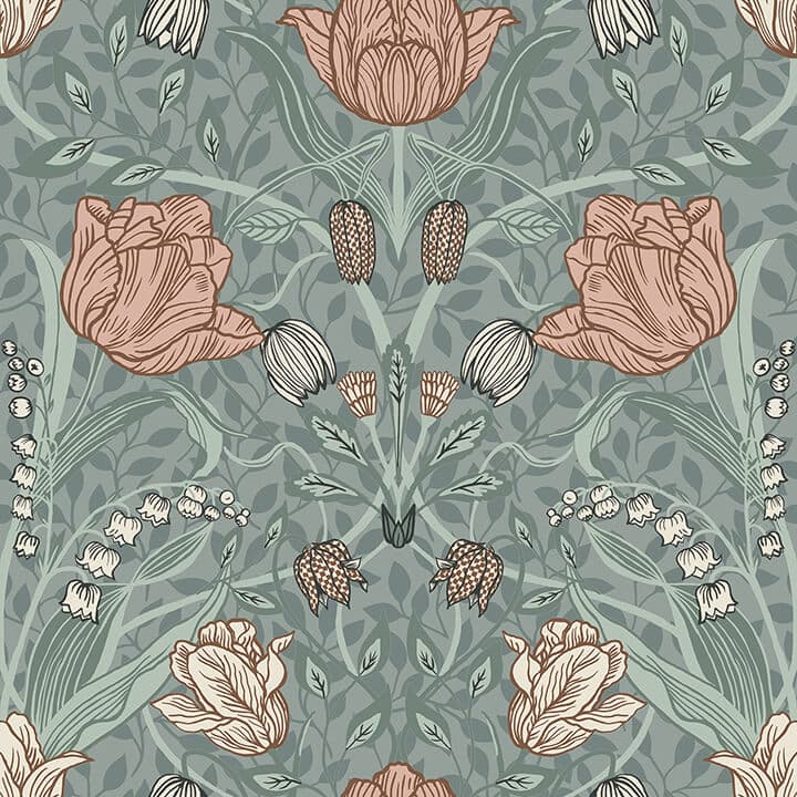 Fillippa Sage Tulip Wallpaper
