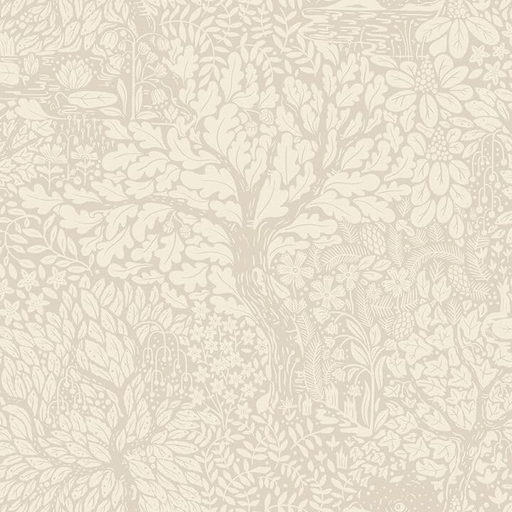 Olle Taupe Forest Sanctuary Wallpaper