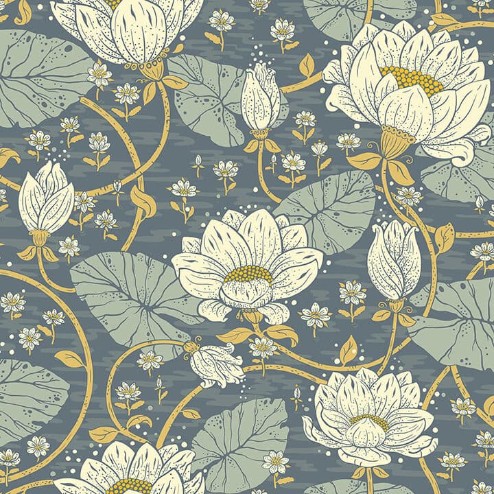 Eva Blue Lotus Dreams Wallpaper