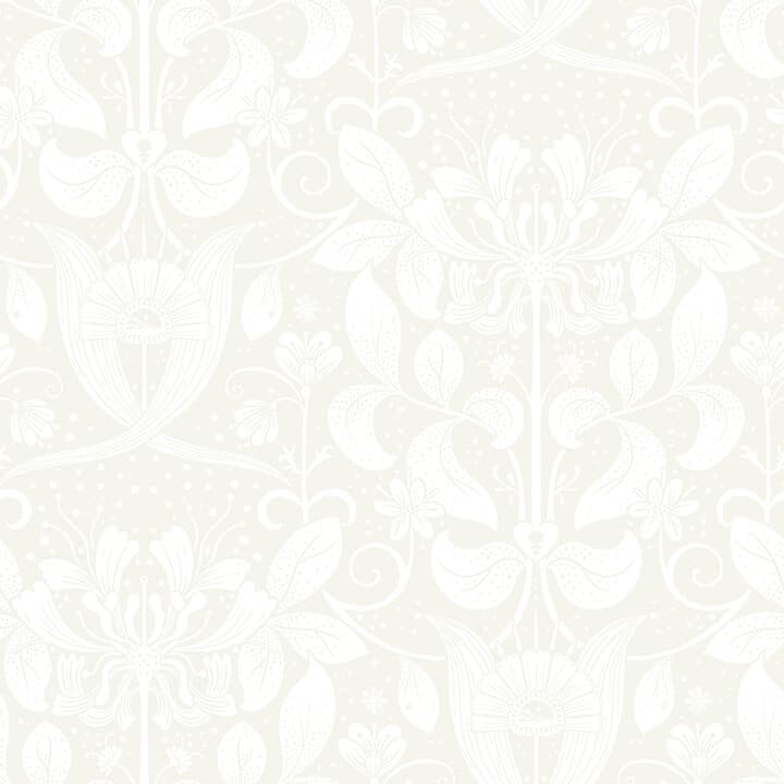 Berit Bone Floral Crest Wallpaper
