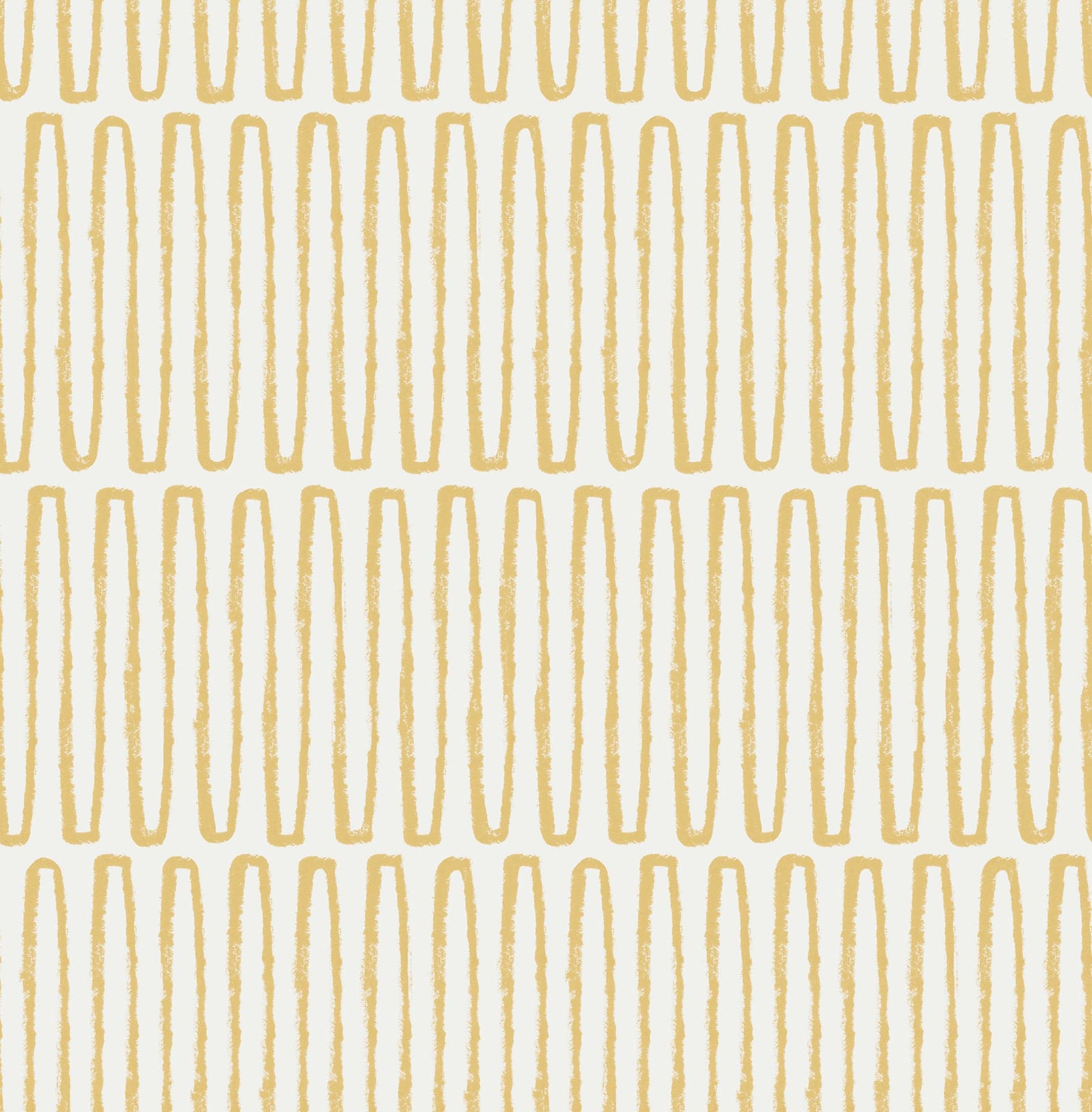 Lars Retro Wave Ochre Wallpaper