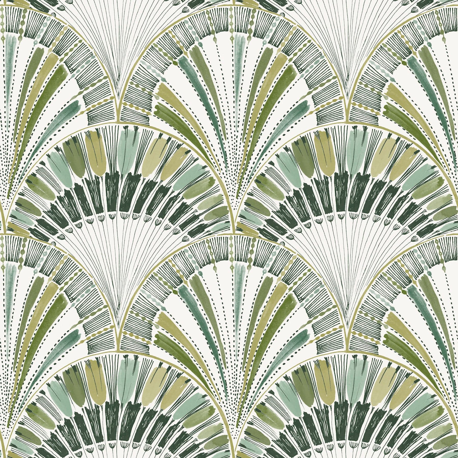 Myla Fanning Reeds Greens Wallpaper