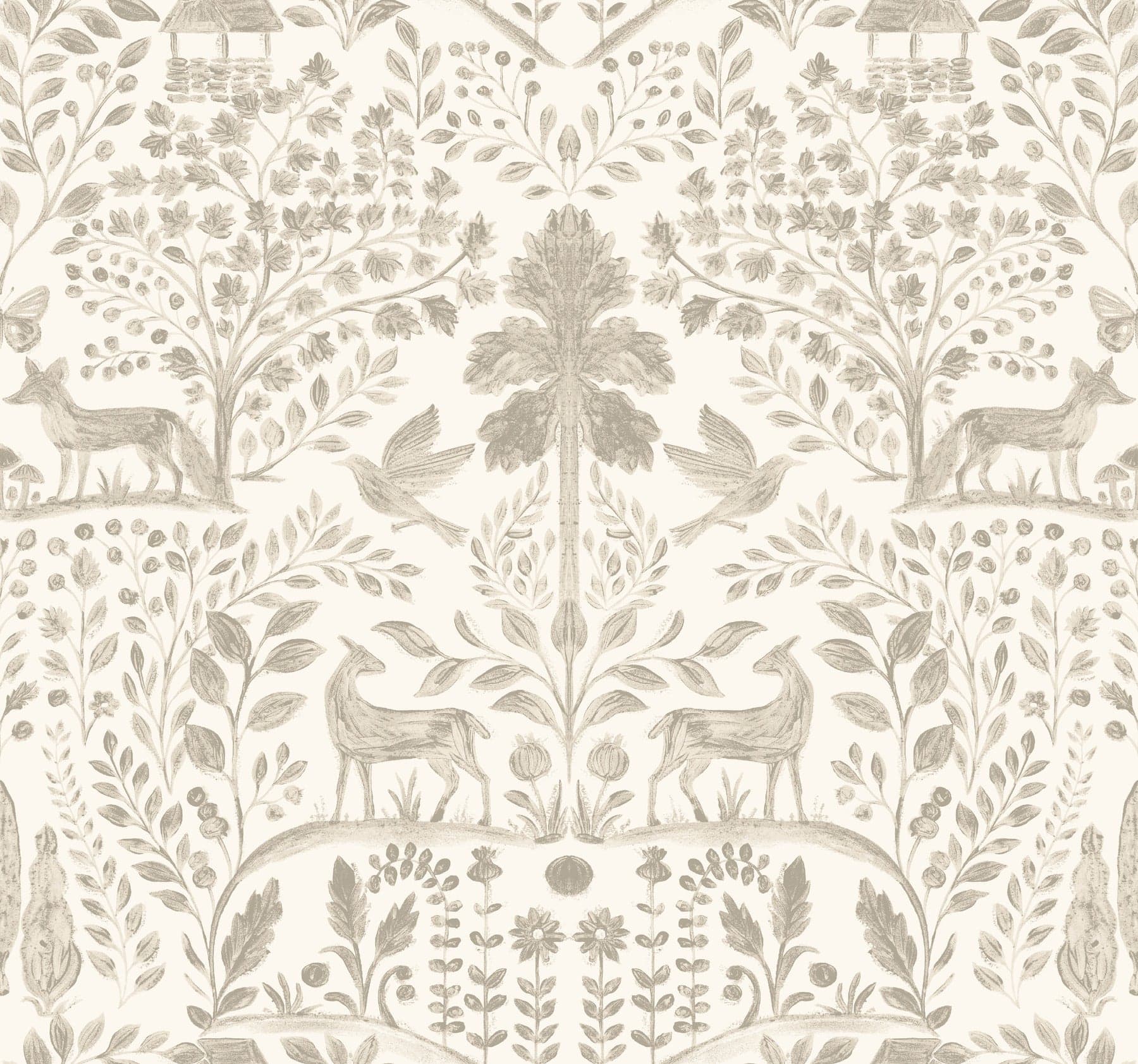Anoki Scenic Woodlands Beige Wallpaper