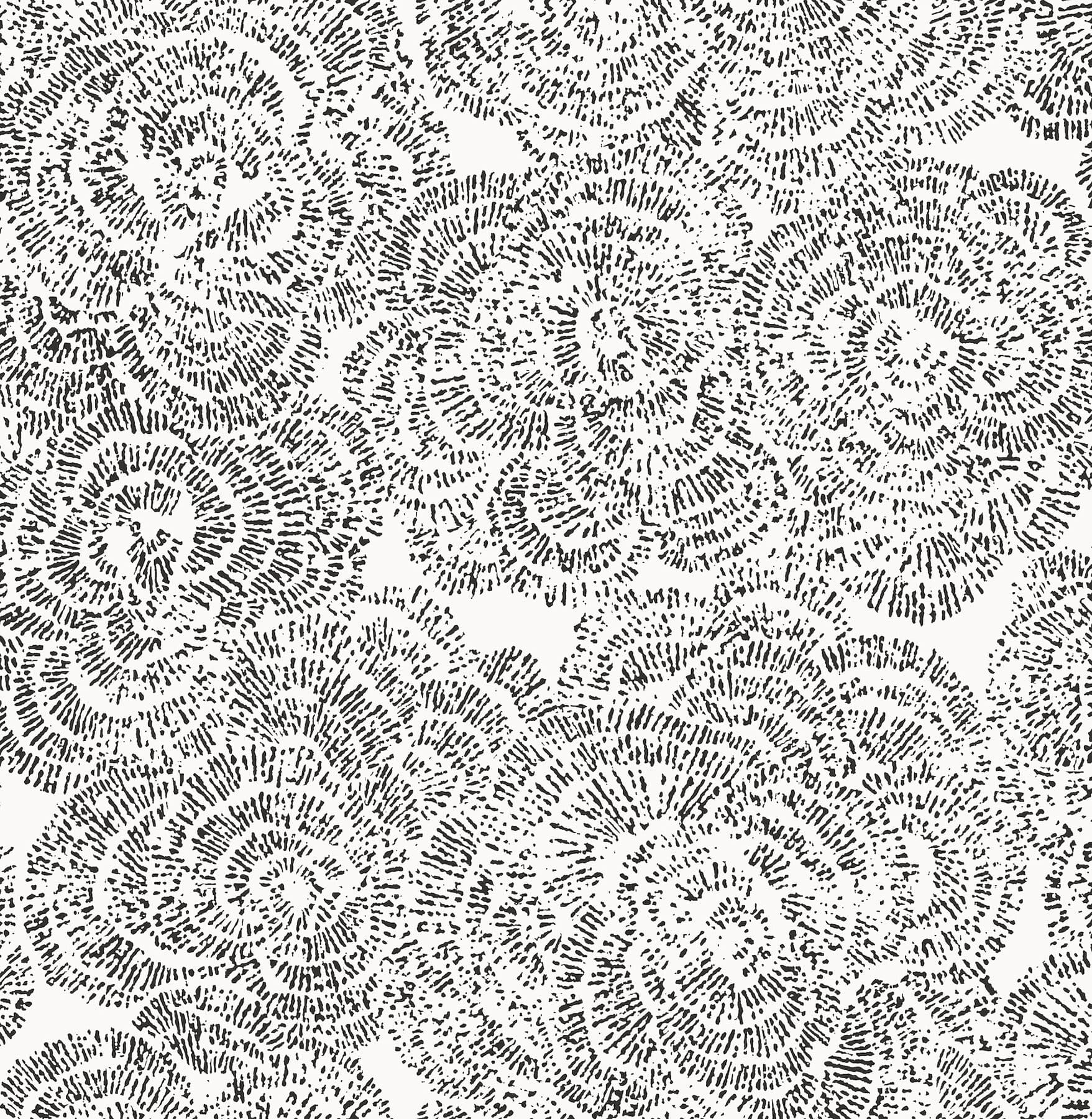 Ambroise Black Abstract Floral Wallpaper