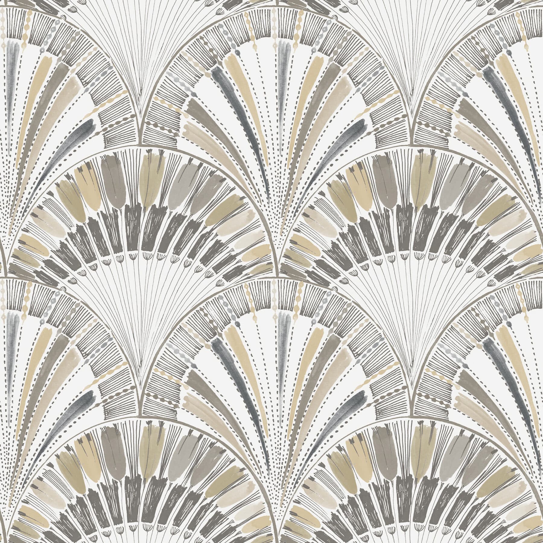 Myla Neutral Fanning Reeds Wallpaper