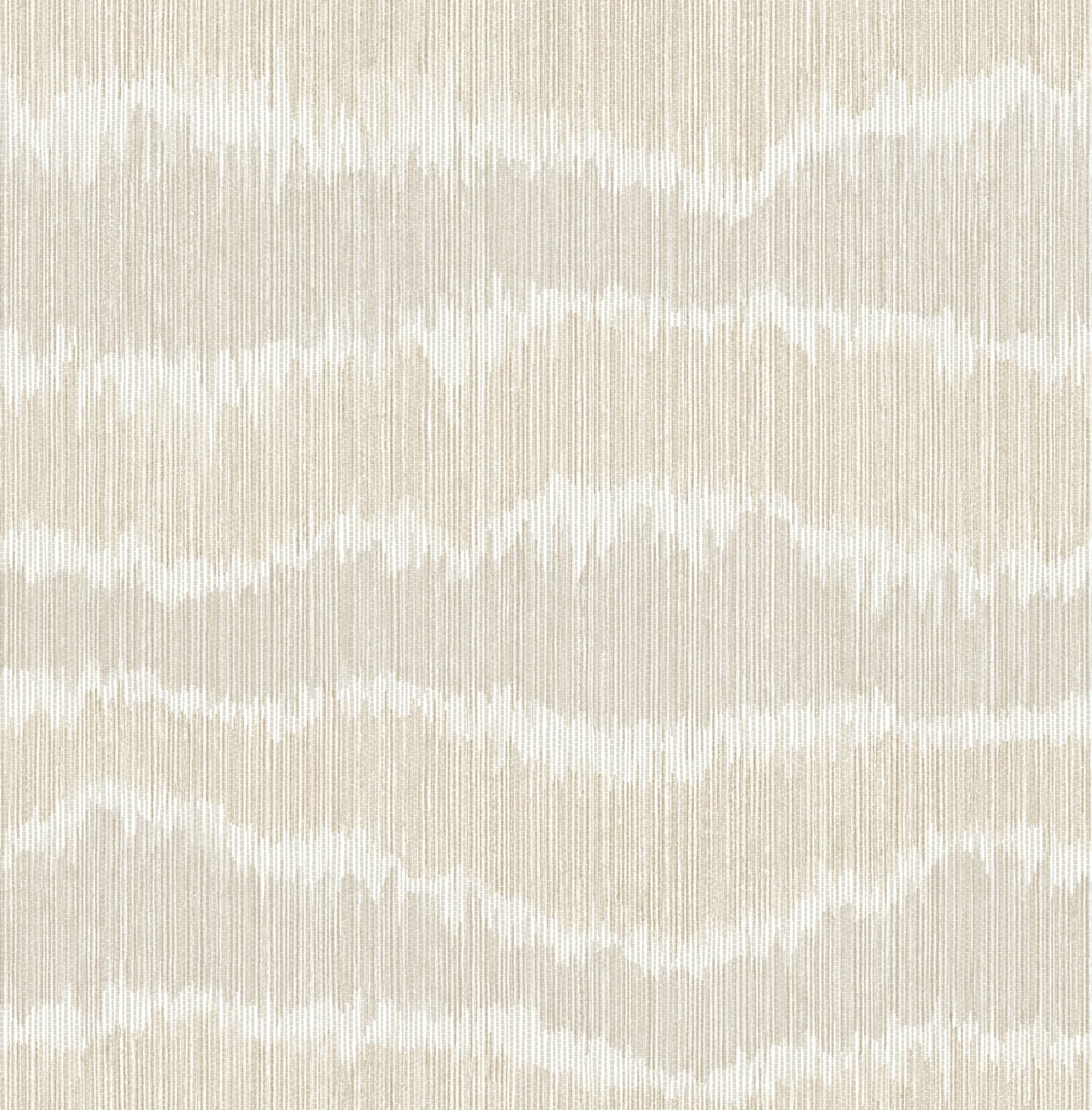 Wiggle Neutral Ikat Stripe Wallpaper