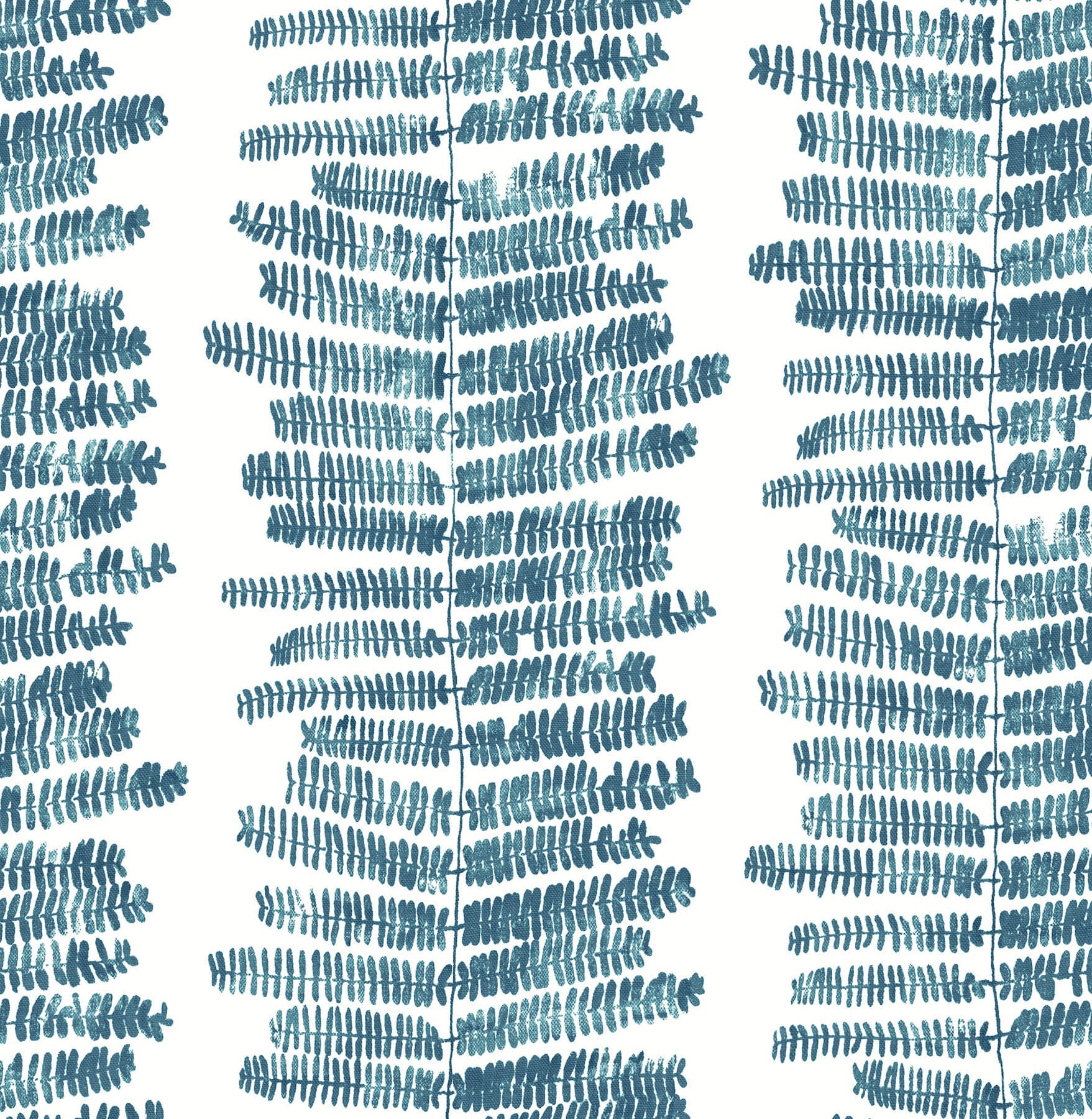 Lumis Blue Fern Stripe Wallpaper