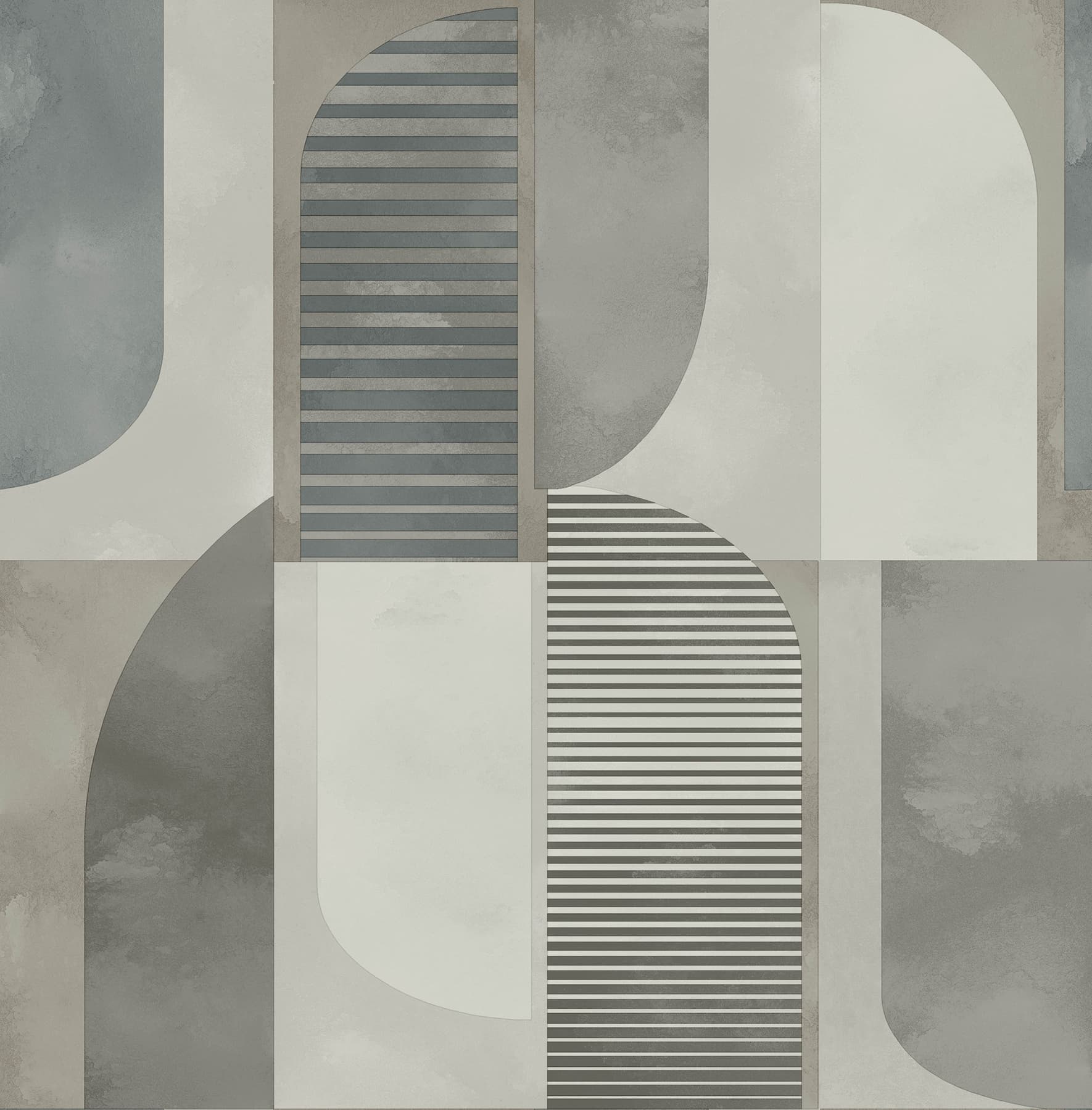 Otto Slate Abstract Geometric Wallpaper