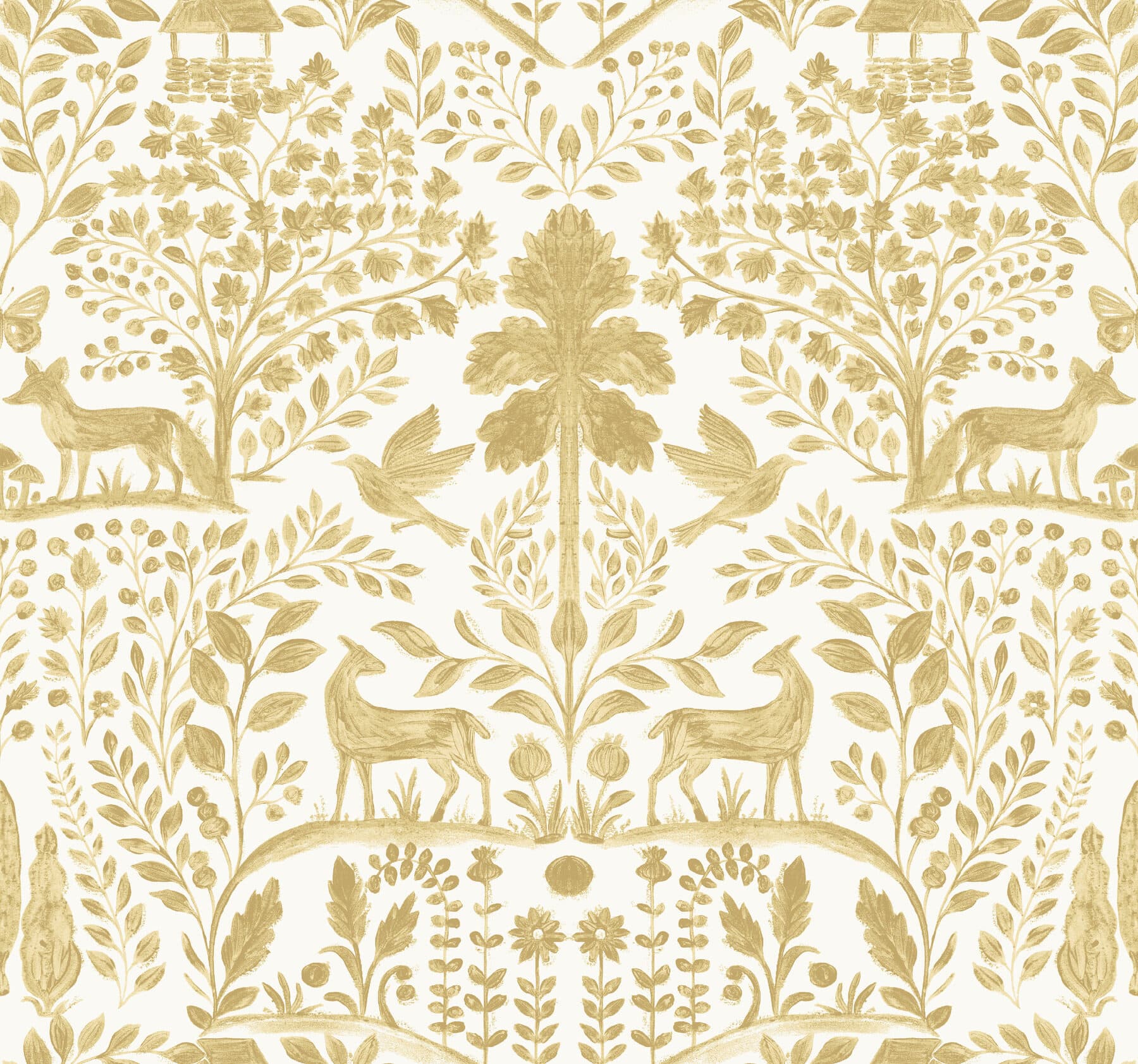 Anoki Yellow Scenic Woodlands Wallpaper