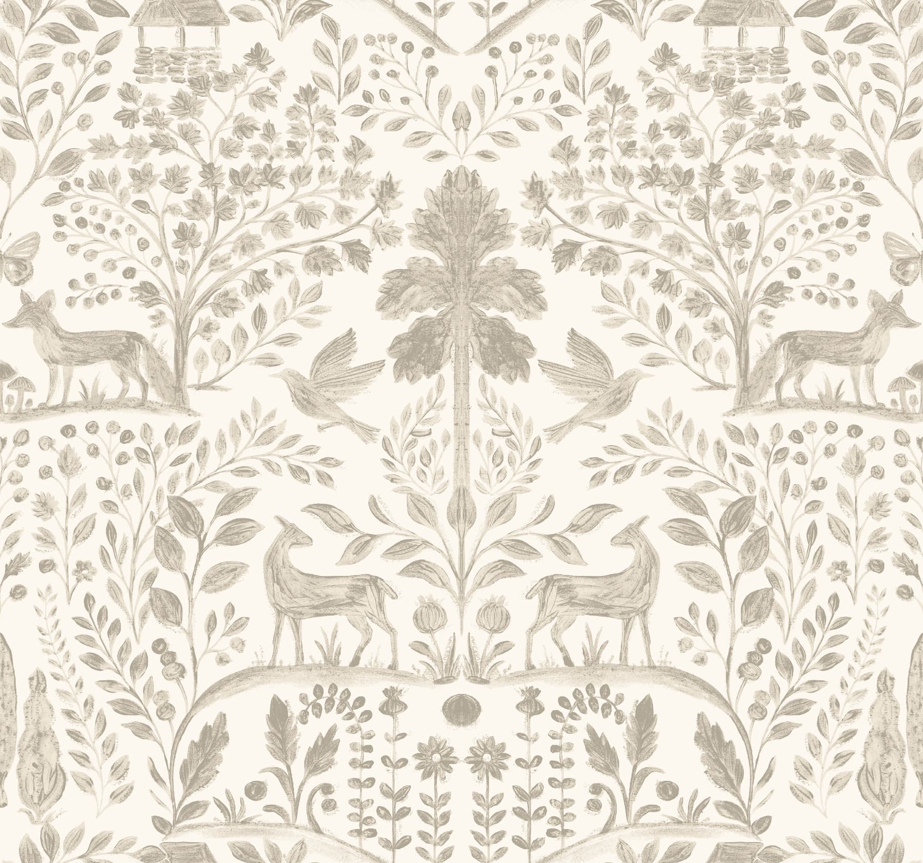 Anoki Beige Scenic Woodlands Wallpaper