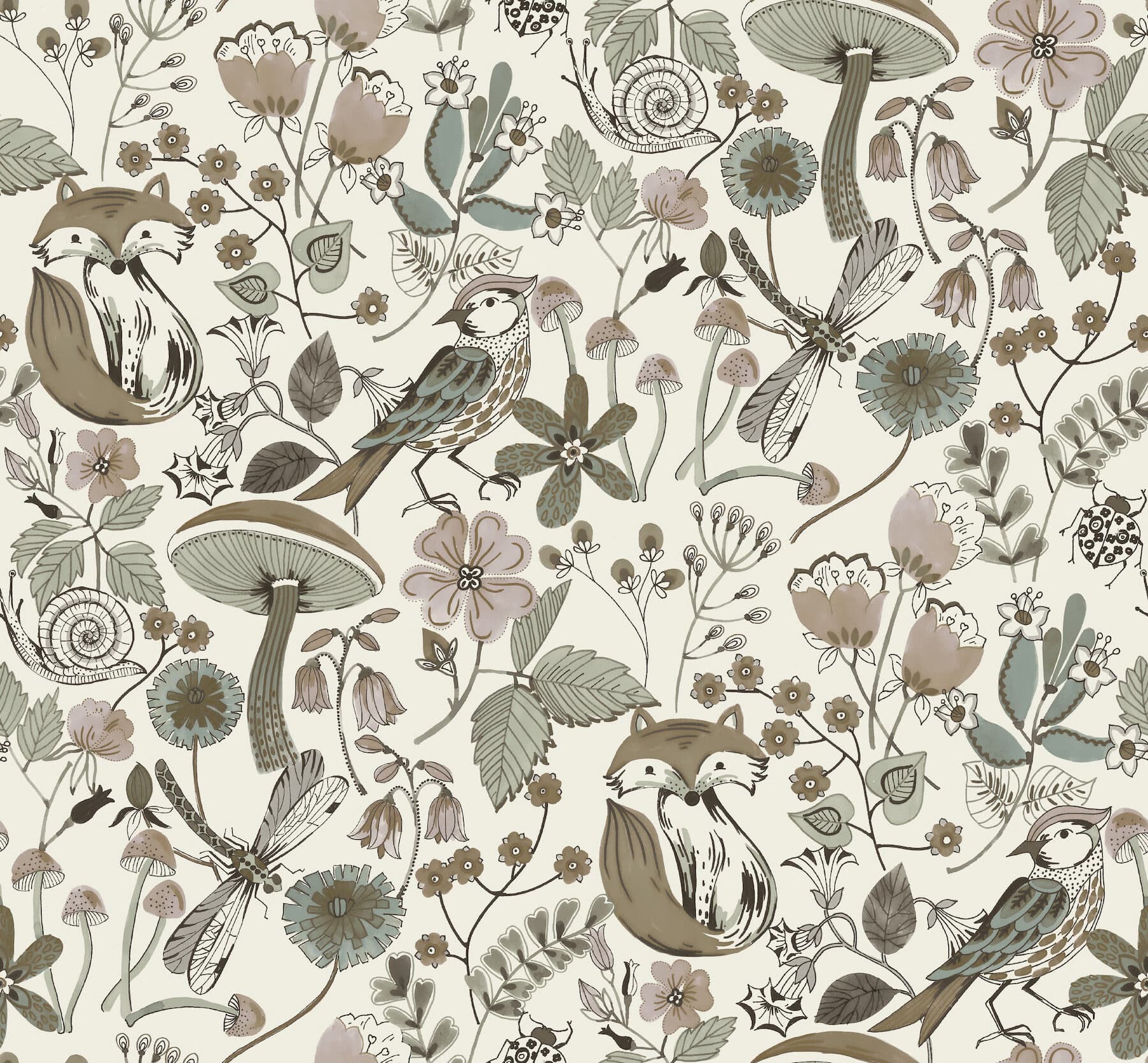 Wonder Chocolate Woodland Animals Wallpaper