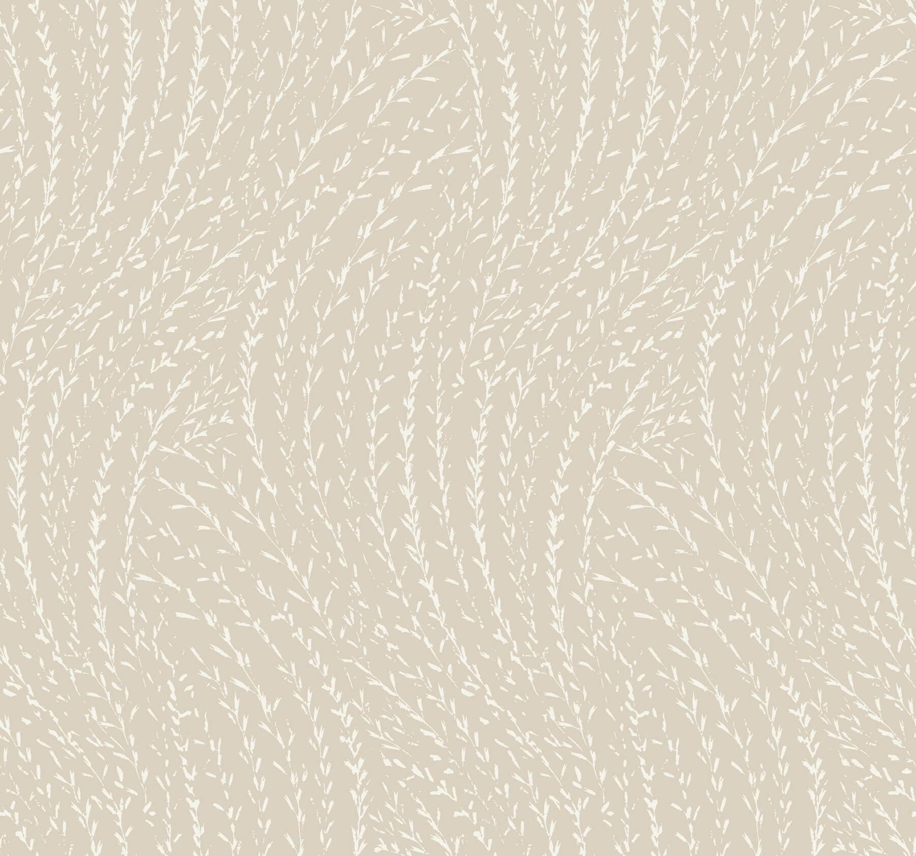 Willow Song Taupe Botanical Wallpaper