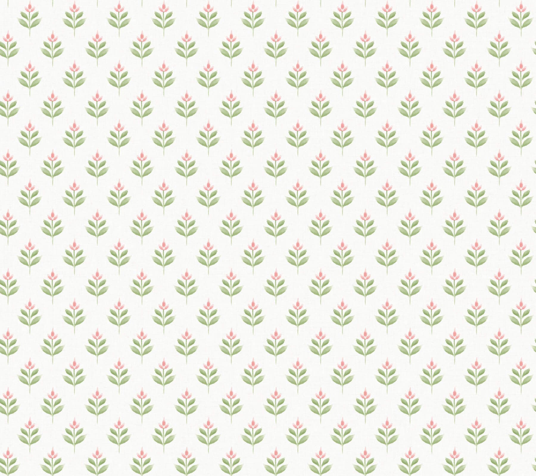 Serene Villa Pink Floral Stamp Wallpaper
