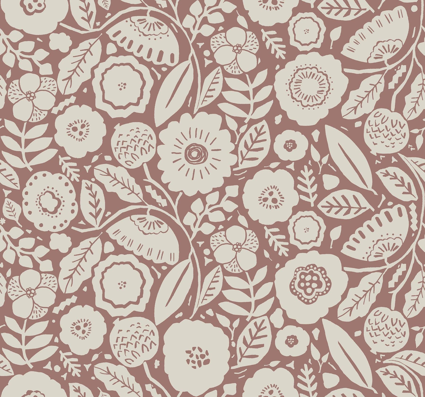 Camille Blossom Vintage Rose Wallpaper