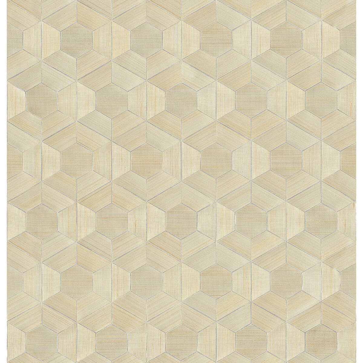 Linzhi Metallic Abaca Grasscloth Inlay Wallpaper
