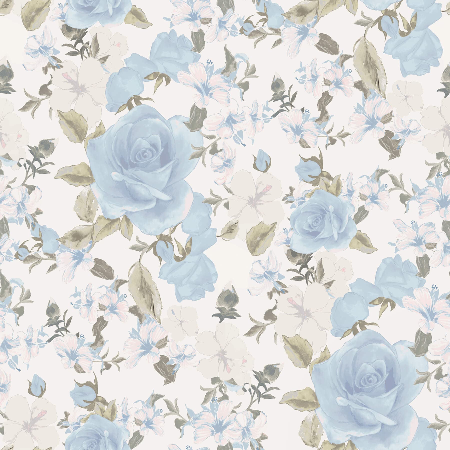 Sunset Harbor Rose Bella Lina Blue Roses & White Flowers Wallpaper
