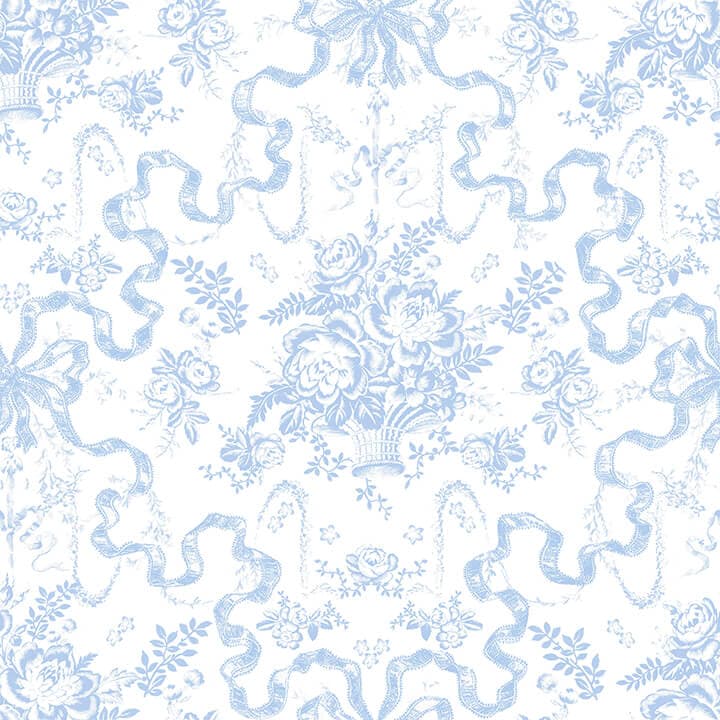 Fairytale Blissful Blue Toile Wallpaper