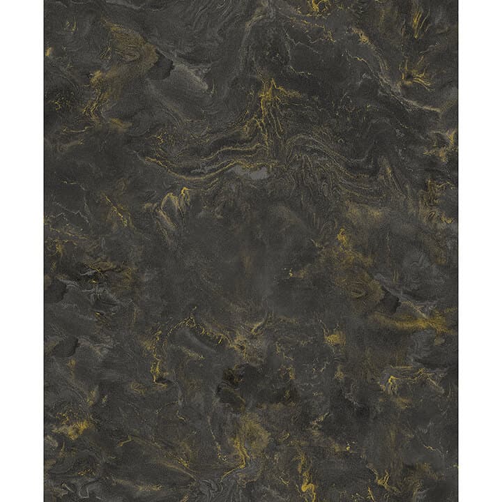 Meness Black Metallic Marbling Wallpaper