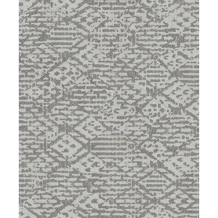 Helene Pewter Glitter Geometric Wallpaper