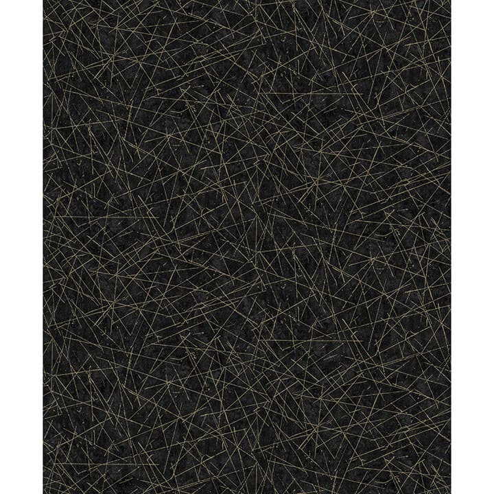 Bulan Black Abstract Lines Wallpaper