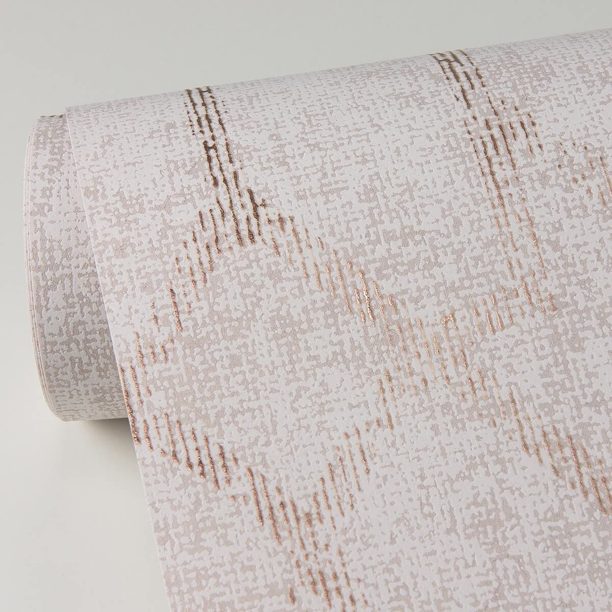 Ziva Rose Gold Trellis Wallpaper