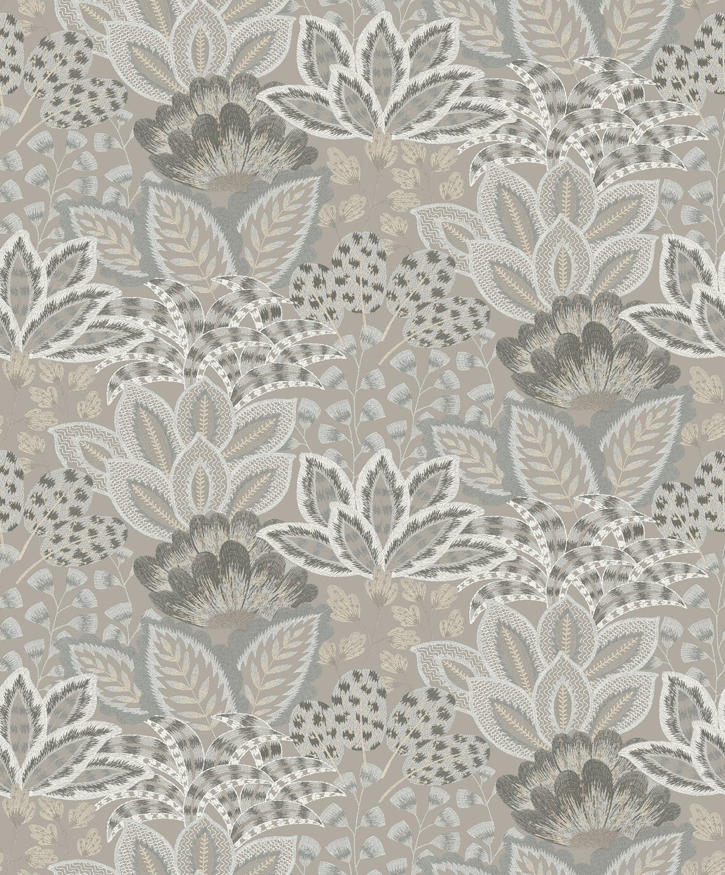 Catherine Botanical Taupe Wallpaper