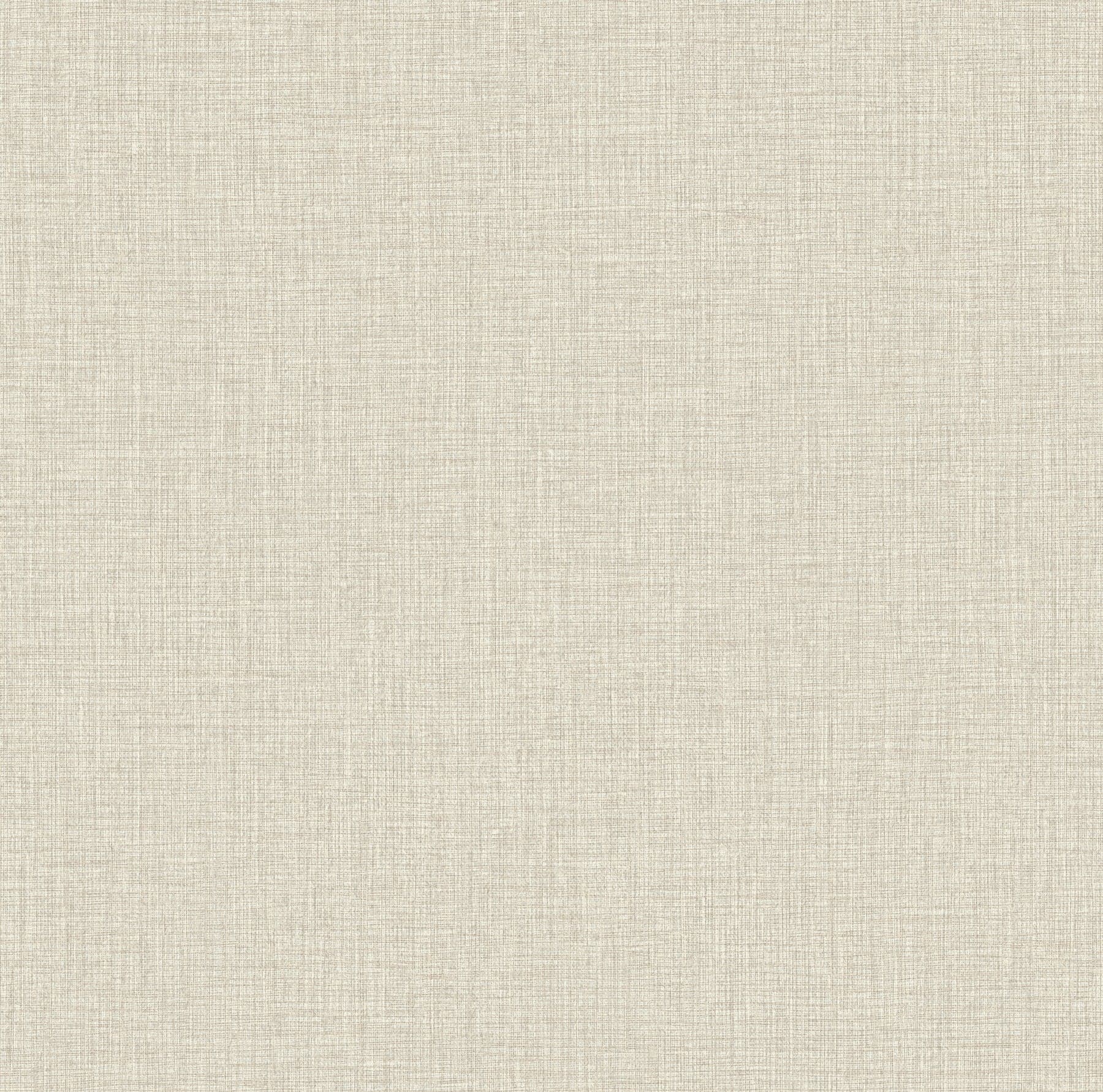 Egyptian Linen Faux Fabric Cream Wallpaper