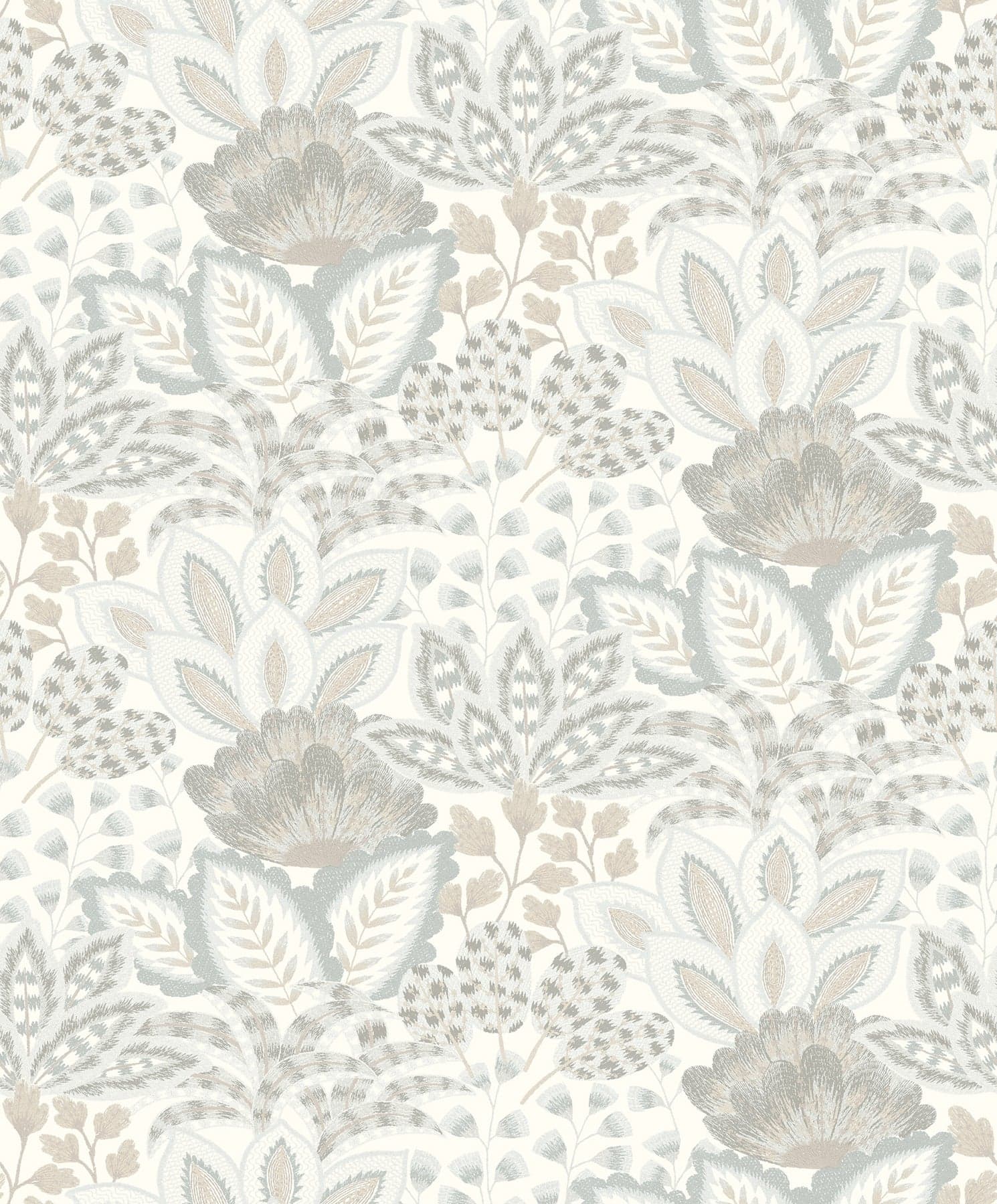 Catherine Botanical Ivory Wallpaper