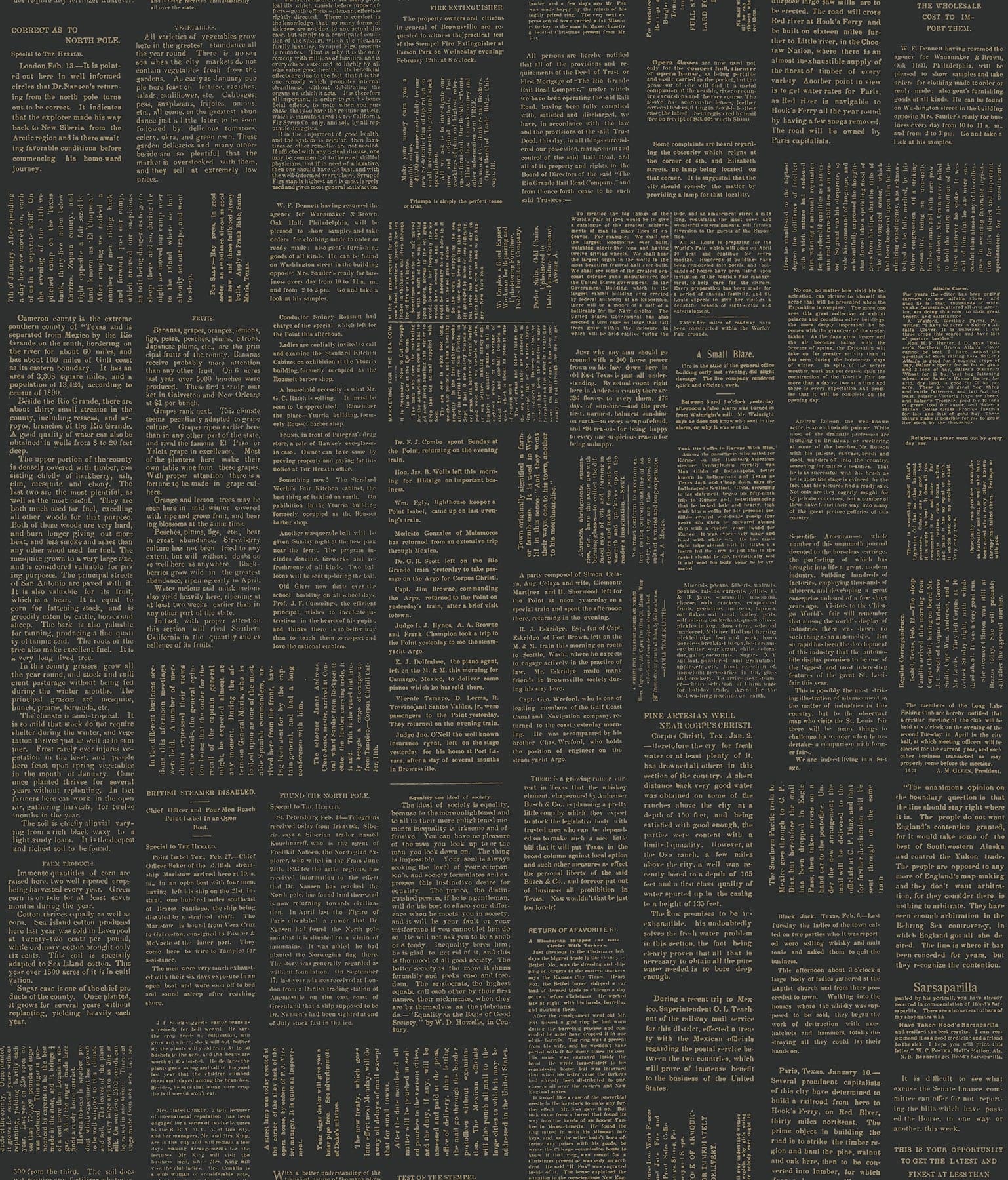 Magnolia Home Crafted Editorial Black/Metallic Gold Wallpaper