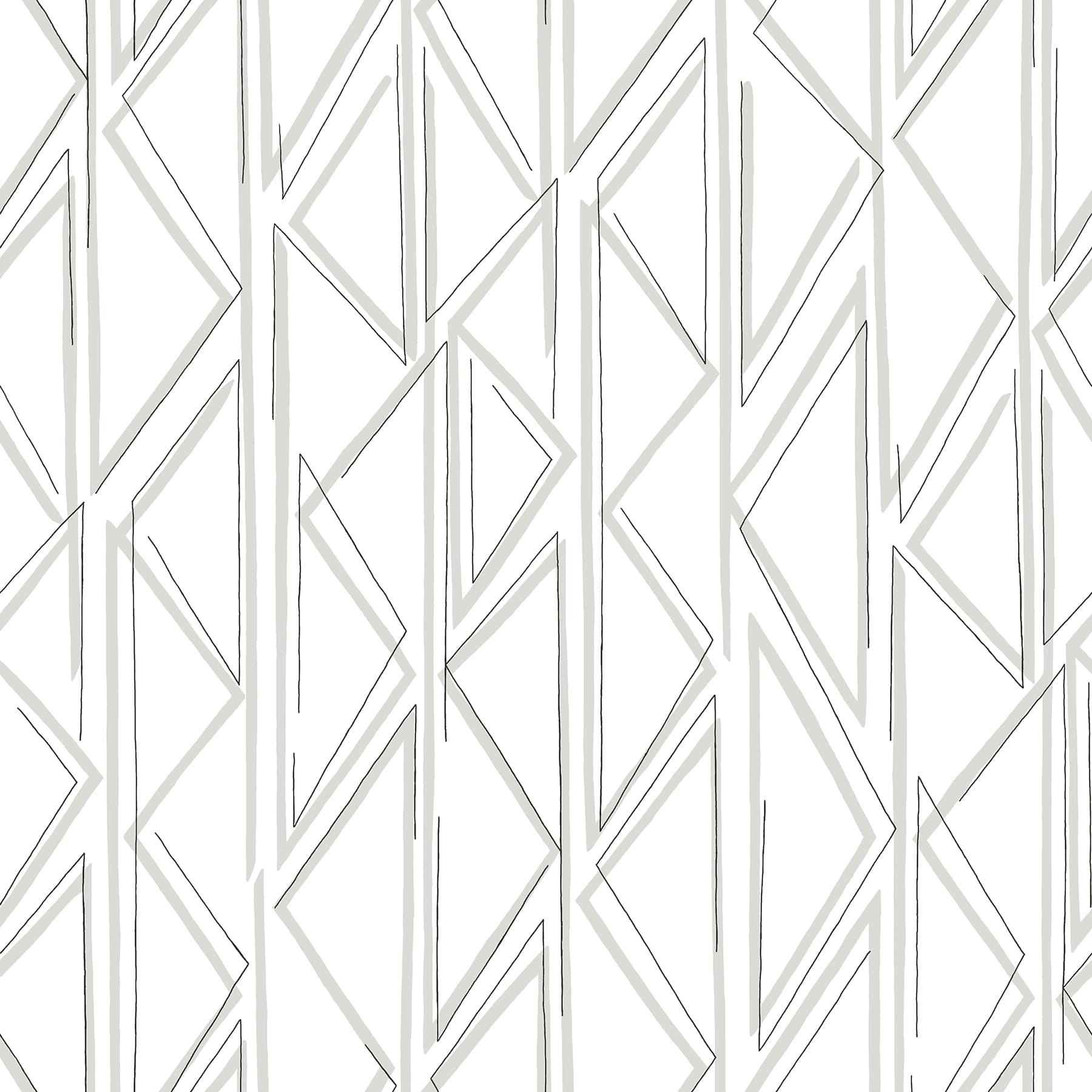 Magnolia Home Sideways Sketch Grey Wallpaper
