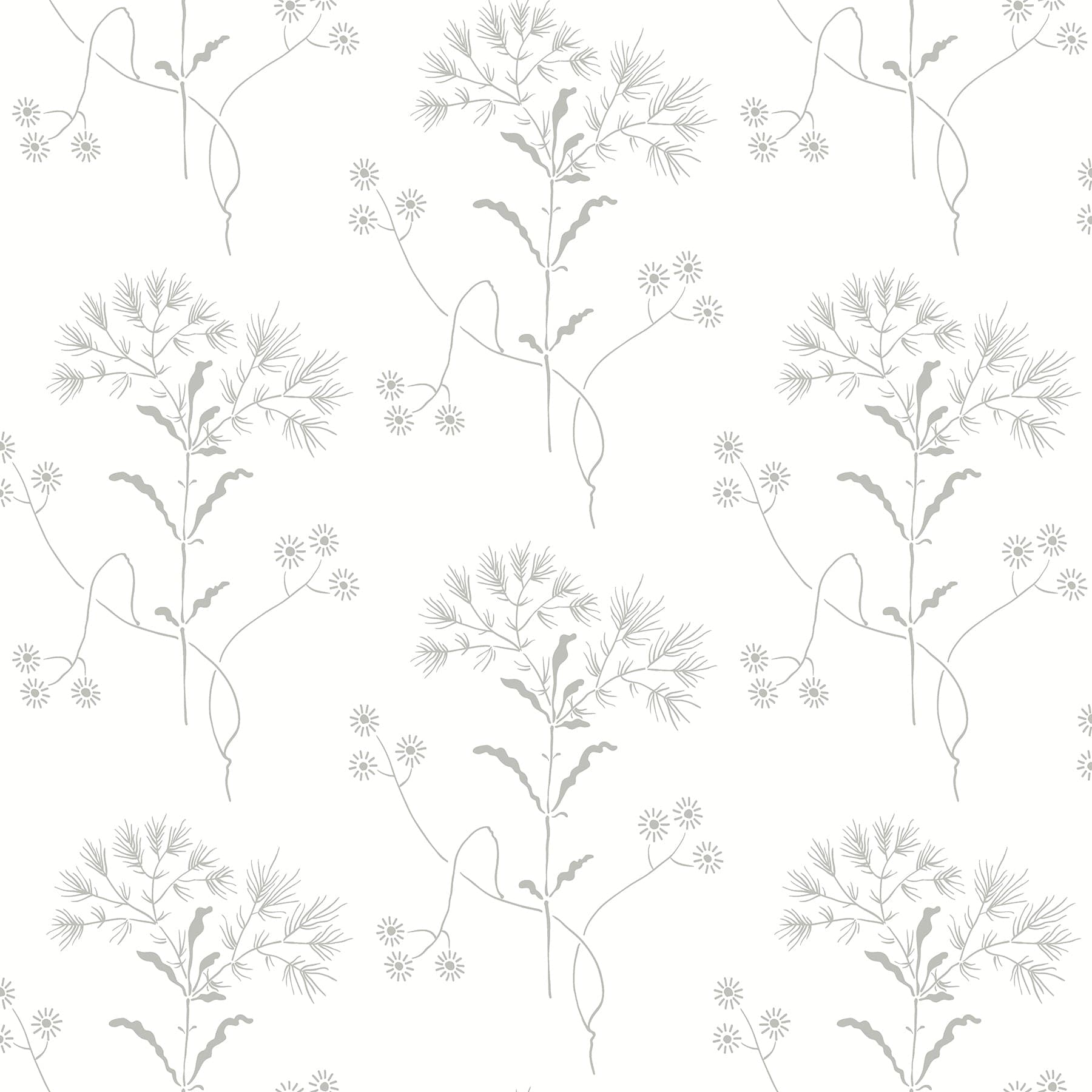 Magnolia Home Wildflower Grey Wallpaper